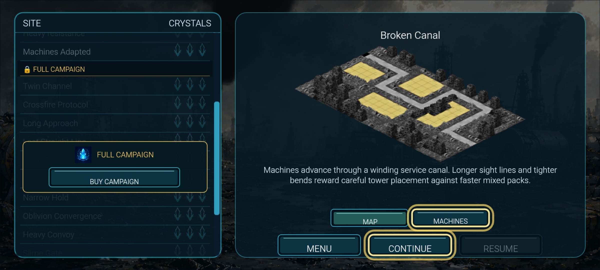 FULL CAMPAIGN with BUY CAMPAIGN button