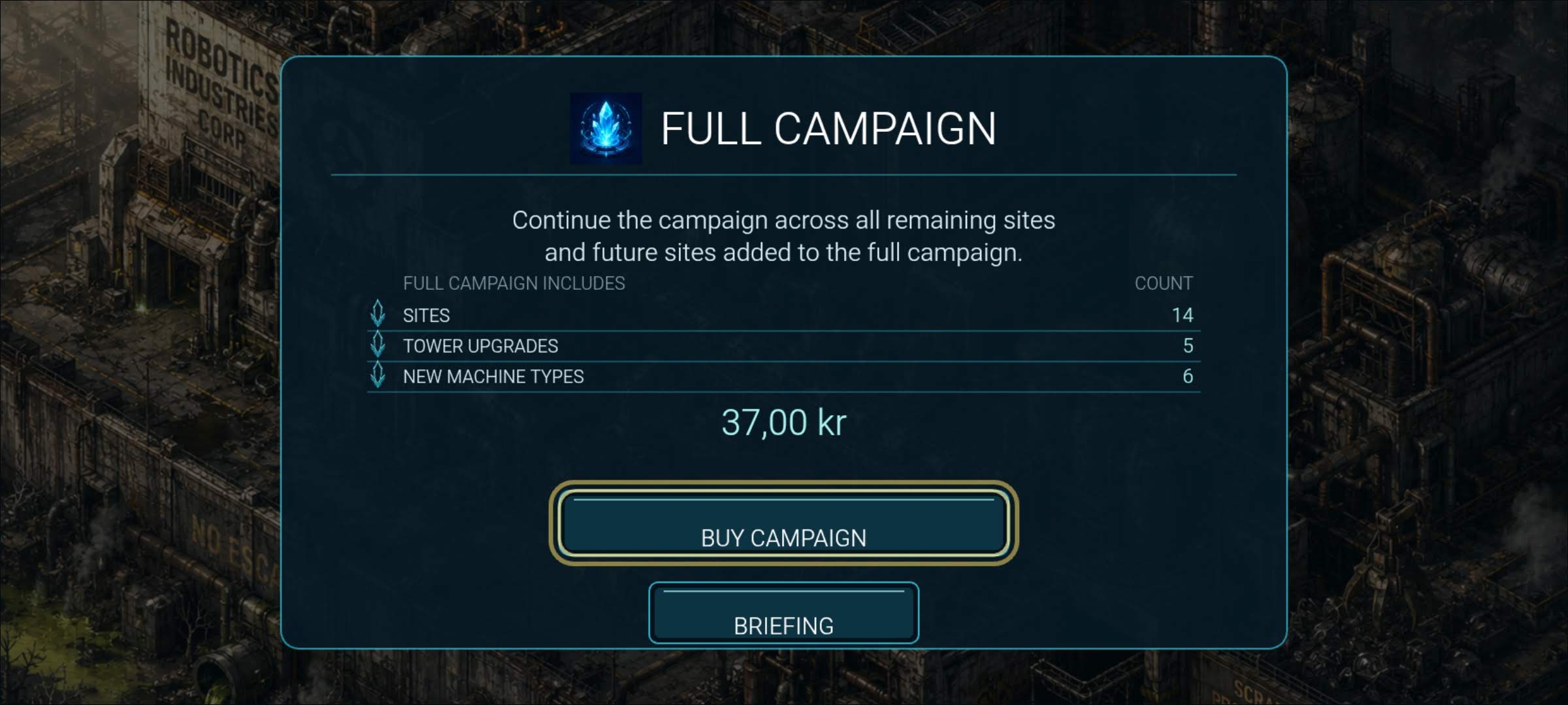 FULL CAMPAIGN purchase details
