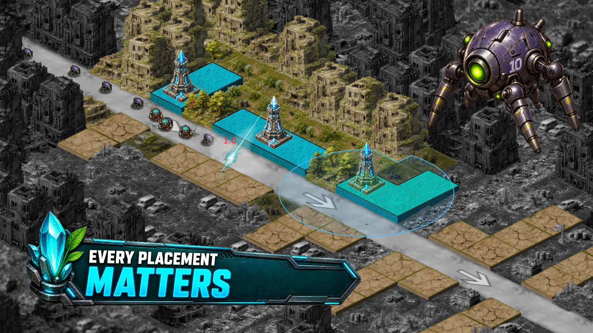 Rotatable placement shape positioned on the Machine Bloom grid